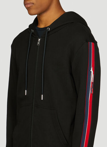 Moncler Contrast-Trim Zip-Up Sweatshirt Black mon0147034