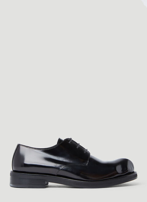Vetements Leather Derby Shoes Black vet0154015