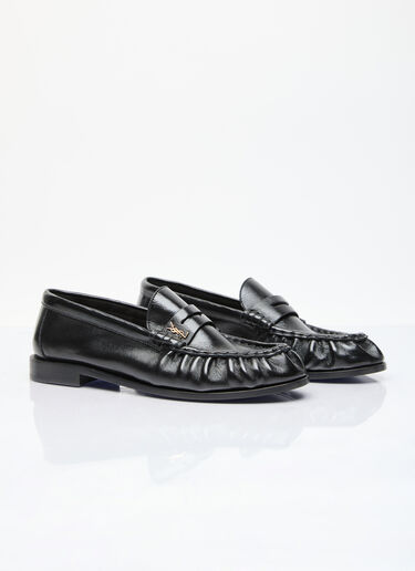 Saint Laurent Le Loafer Penney Leather Slippers Black sla0156026