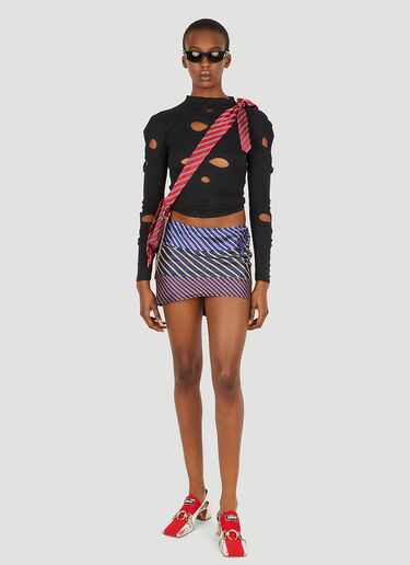 LN-CC® - PROTOTYPES: Tie Mini Skirt - Blue PROTOTYPES Tie Mini Skirt Blue typ0250005
