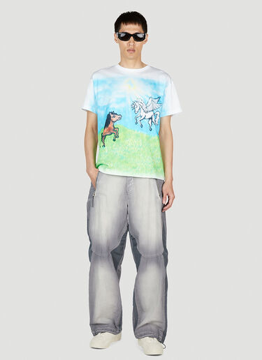 Sky High Farm Workwear Ally Bo Print T-Shirt White skh0352016