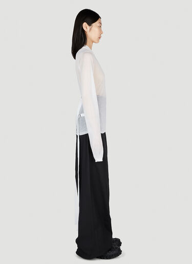 Ann Demeulemeester Betsy Long Sleeve Top White ann0252012