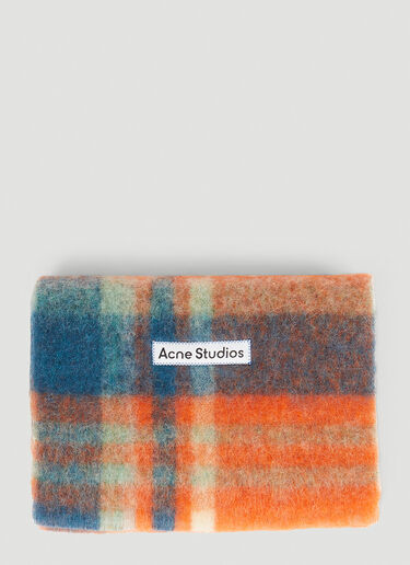 Acne Studios 格纹围巾 橙色 acn0148073