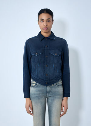 Balenciaga Curved Waistband Jacket Navy bal0263007