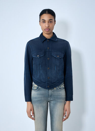 Balenciaga Curved Waistband Jacket Navy bal0263007