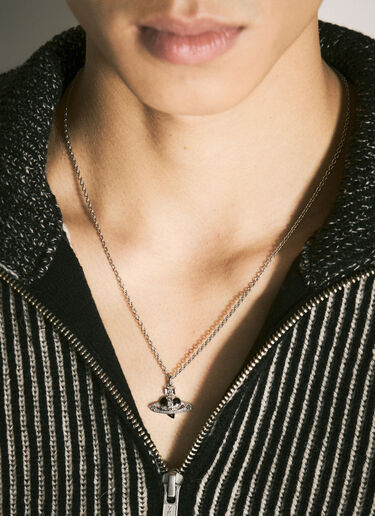 Vivienne Westwood Diamante 心形吊坠项链 银色 vww0158027