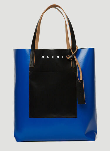 Marni [트리베카] 노스 사우스 쇼핑 토트 백 블루 mni0149039
