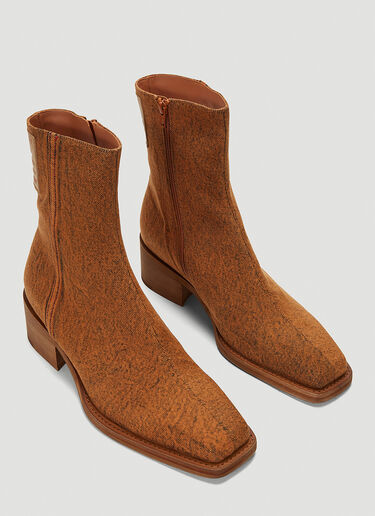 Y/Project Denim Ankle Boots Brown ypr0141010