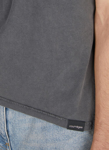 ツイストロゴプリントタンクトップ Courrèges ツイストロゴプリントタンクトップ グレー cou0152008