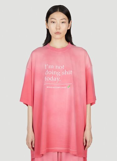 슬로건 티셔츠 VETEMENTS 슬로건 티셔츠 핑크 vet0351001