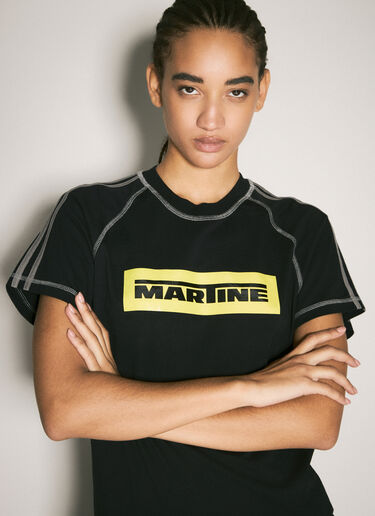 Martine Rose Raglan Shrunken T-Shirt Black mtr0358008