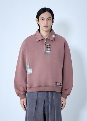 Story mfg. Geo Patchwork Sweatshirt Purple str0163001