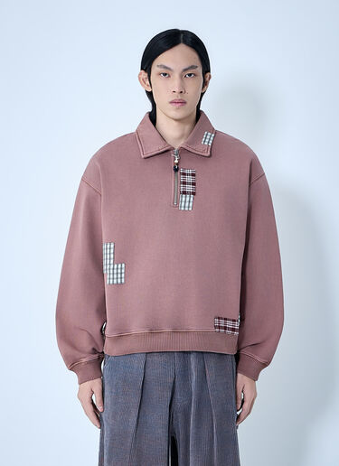 Geo Patchwork Sweatshirt Story mfg. Geo Patchwork Sweatshirt Purple str0163001