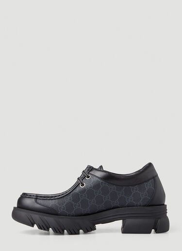 Gucci Supreme Print Lace-Up Shoes Black guc0147105