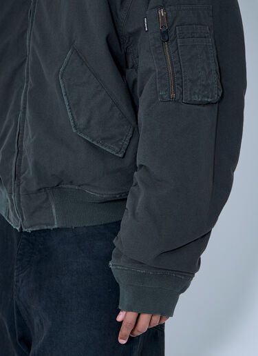 Balenciaga Hooded Bomber Jacket Grey bal0163008