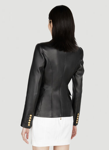 Balmain Leather Blazer Black bln0252031