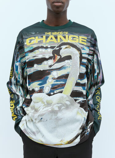 Burberry Swan Print Long Sleeve T-Shirt Multicolour bur0154003