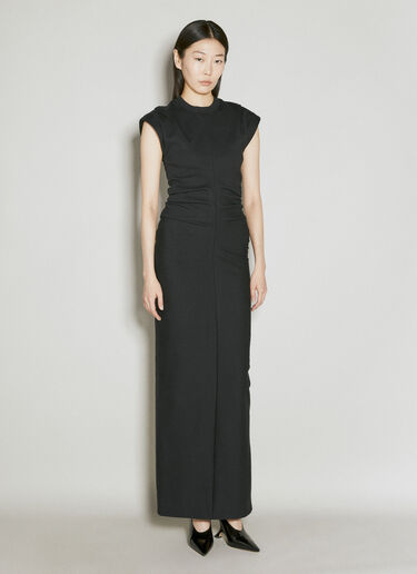 Alexander Wang 落肩及地连衣裙 黑色 awg0255001