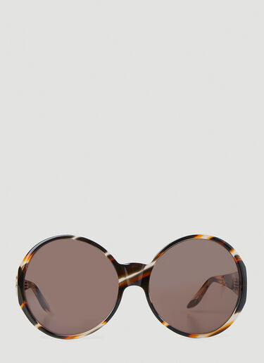 Gucci Tortoiseshell Round Frame Sunglasses Brown guc0247352