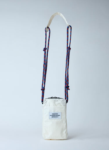 Western Hydrodynamic Research Logo Patch Sling Crossbody Bag White whr0156011