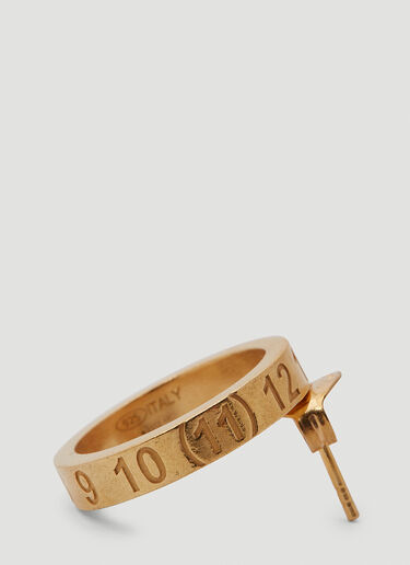 Number Engraved Circle Earrings Maison Margiela Number Engraved Circle Earrings Gold mla0249048