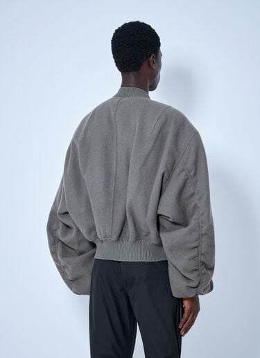 LN-CC® - Rick Owens: Zip-Up Bomber Jacket - Grey Rick Owens Zip-Up Bomber Jacket Grey ric0165047