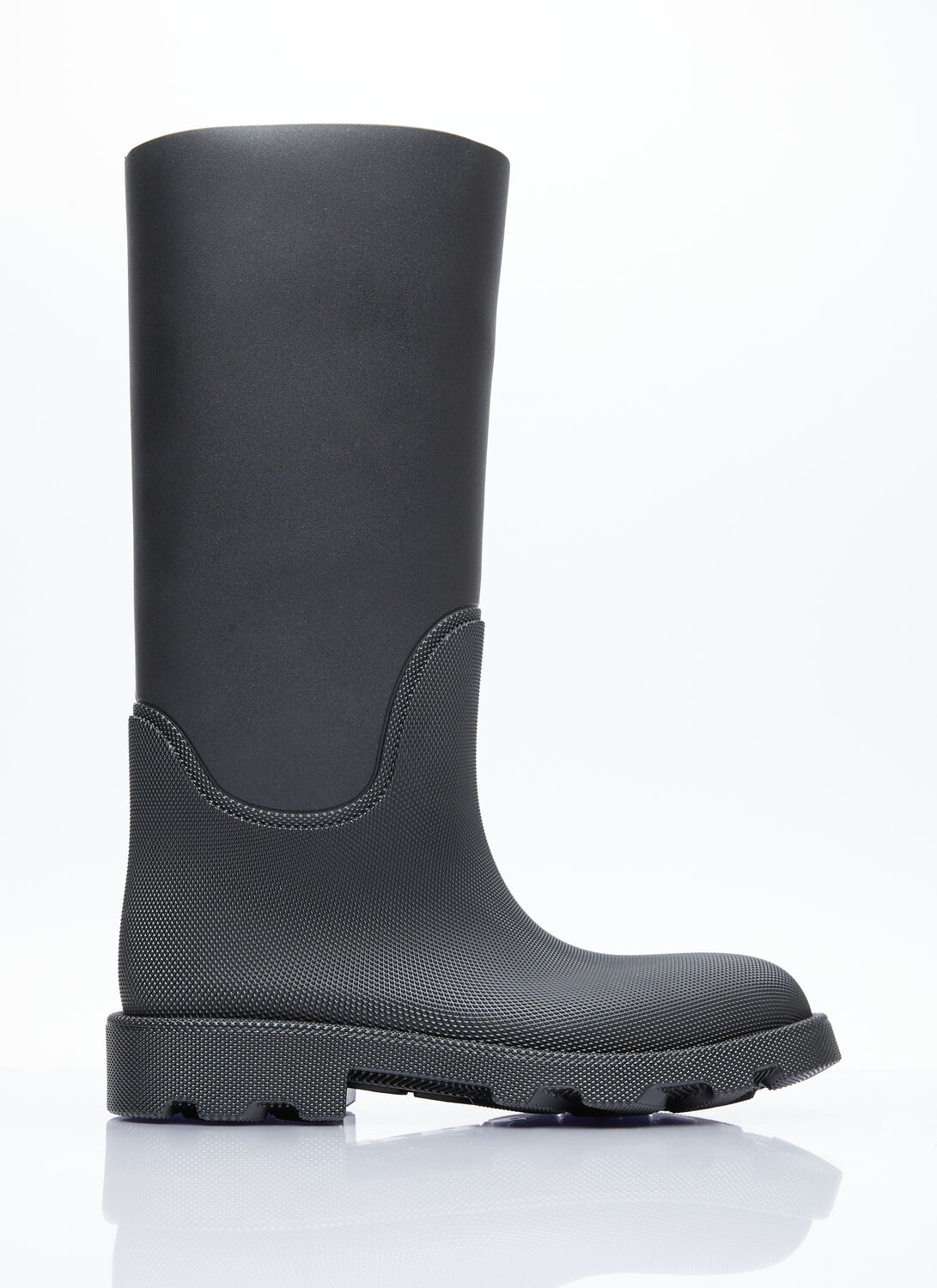 Shop Burberry Rubber Marsh High Boots In Black