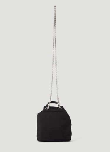 Prada Recycled-Nylon Mini Chain Backpack Black pra0245077