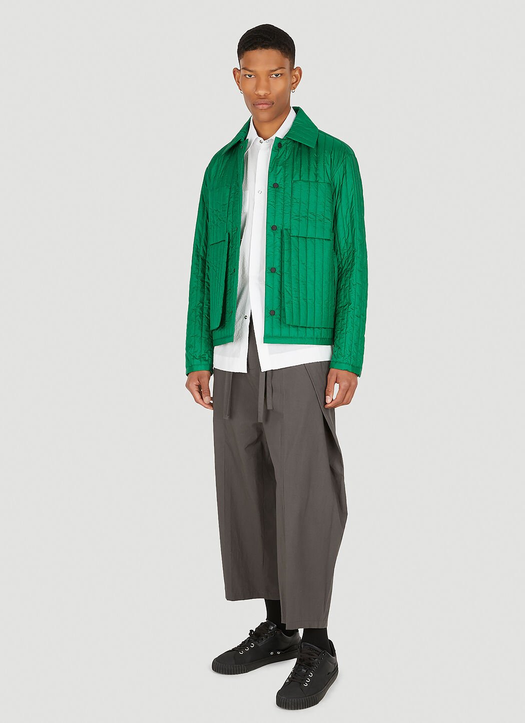 Green utility shirt on sale