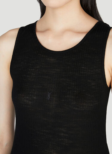 Saint Laurent Cassandre Tank Top Black sla0253018