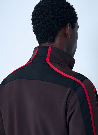 Martine Rose Logo Motif Shrunken Track Jacket Brown mtr0162007