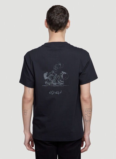 Soulland x Peanuts 스누피 시팅 티셔츠 블랙 sxp0147001