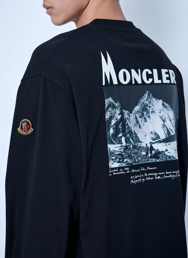 LN-CC® - Moncler RE/ICONS: K2 Print Long Sleeve Cotton T-Shirt - Black Moncler RE/ICONS K2 Print Long Sleeve Cotton T-Shirt Black mon0166068