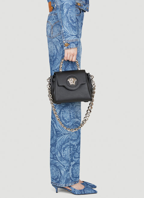 Versace La Medusa Small Handbag Blue ver0255008
