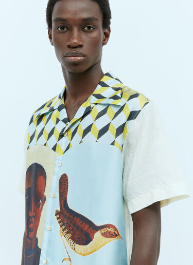 Wales Bonner Birdsong 桑蚕丝衬衫 乳白色 wbn0154011