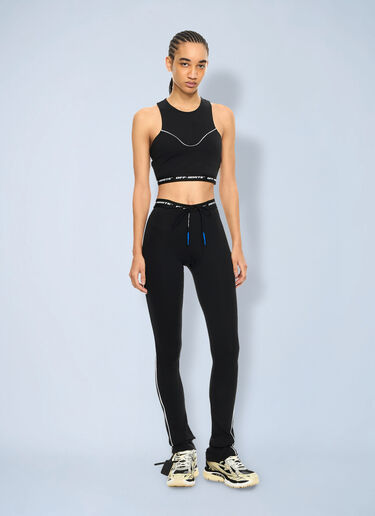 LN-CC® - Off-White: Logoband Crop Top - Black Off-White Logoband Crop Top Black ofw0264068