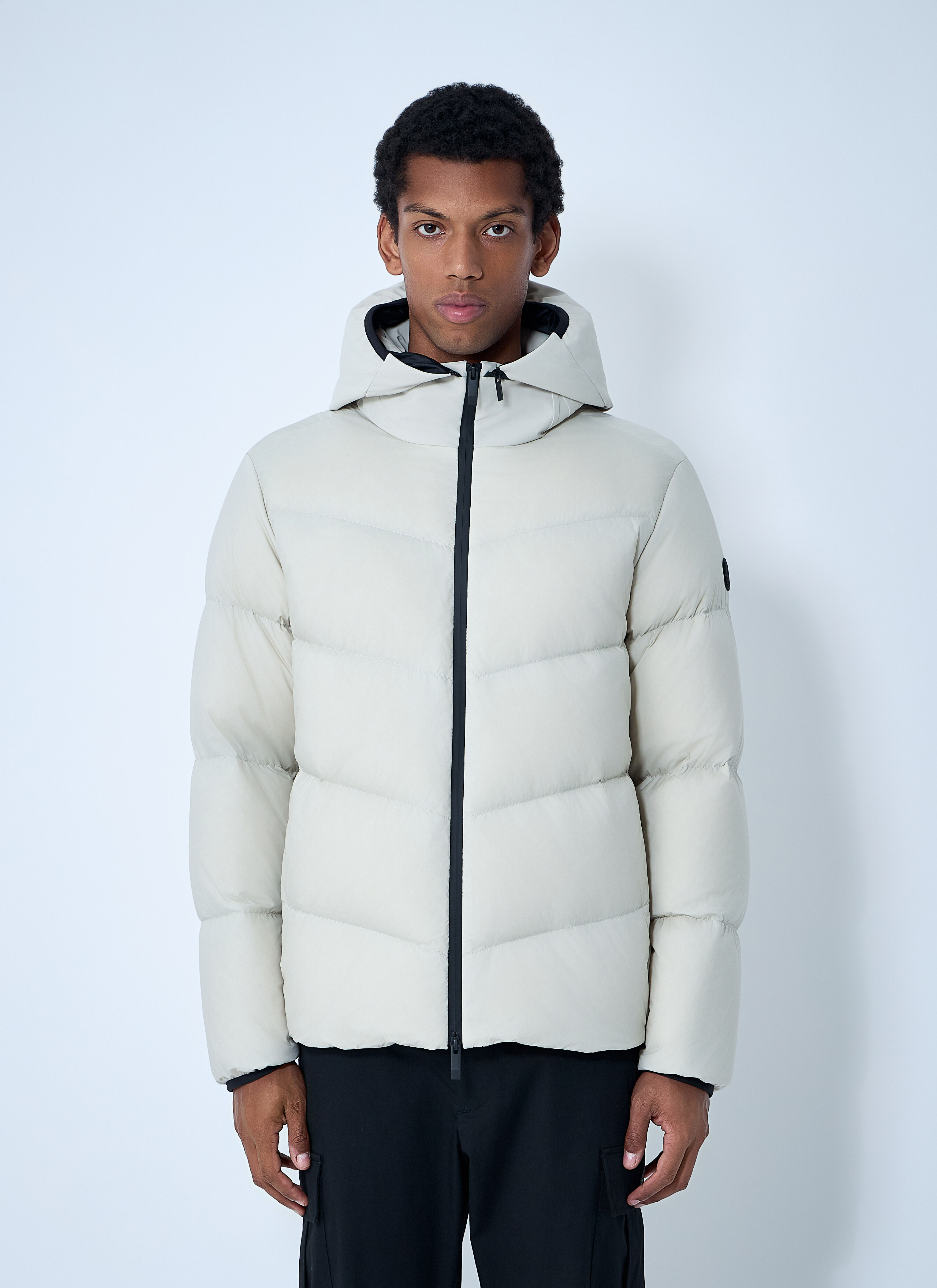 Moncler Men's' Forez Short Down Jacket in Cream | LN-CC®
