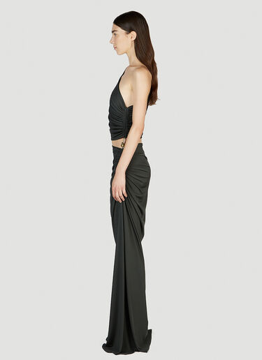 Bottega Veneta 드레이프 원 숄더 드레스 블랙 bov0251102