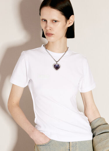 Crystal Heart Necklace VETEMENTS Crystal Heart Necklace Purple vet0255019