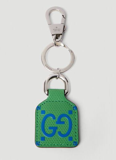 Gucci GG Leather Key Chain Green guc0152143