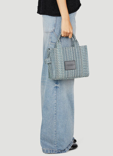 Marc Jacobs Monogram Washed Denim Mini Tote Bag Blue mcj0253011