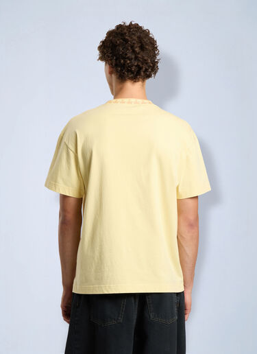 Palm Angels Palm Ribbed Regular T-Shirt Yellow pma0166273