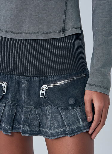 Miss Sixty x KNWLS Patchwork Denim Skirt Black msk0263007