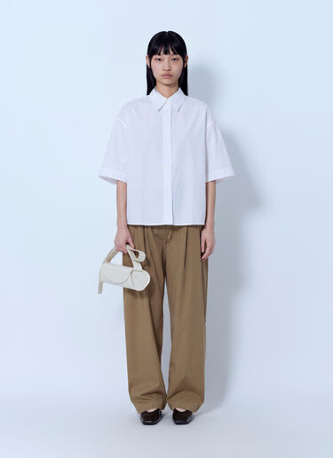 LN-CC® - Studio Nicholson: Tocoa Short Sleeve Square Cut Shirt - White Studio Nicholson Tocoa Short Sleeve Square Cut Shirt White stn0265008