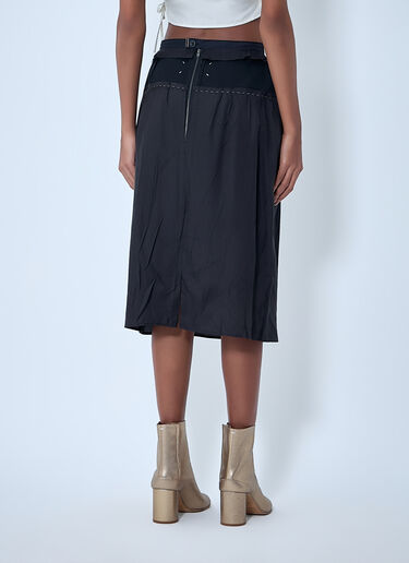 Maison Margiela Topstitching Midi Skirt Black mla0264008