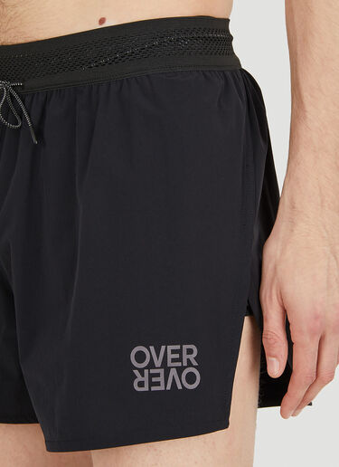 OVER OVER 徽标印花运动短裤 黑色 ovr0150016