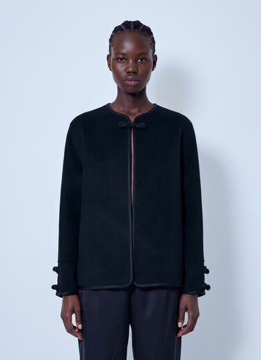 LN-CC® - RÓHE: Double-Faced Wool Pankou Jacket - Black RÓHE Double-Faced Wool Pankou Jacket Black roe0266010