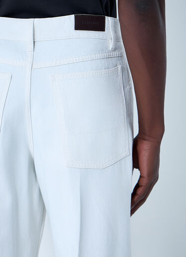 Wide-Leg Denim Trousers Lemaire Wide-Leg Denim Trousers White lem0164009