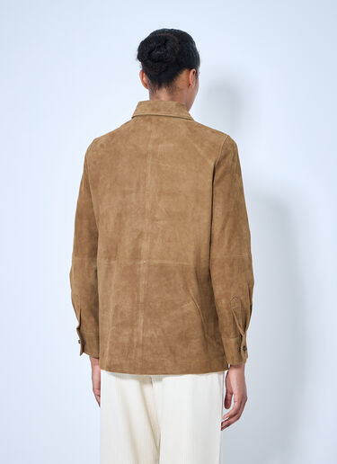 LN-CC® - RÓHE: Suede Pankou Overshirt - Brown RÓHE Suede Pankou Overshirt Brown roe0265023