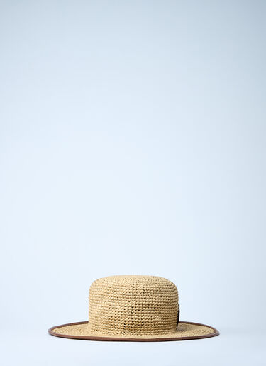 平顶宽檐圆草帽  Gucci 平顶宽檐圆草帽  米色 guc0261051